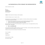 template topic preview image Authorization letter format for representative