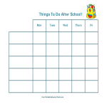 template topic preview image Printable After School Schedule