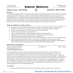 Medical Nurce Resume Sample gratis en premium templates