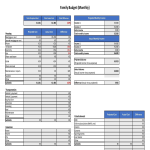 image Family Budget Spreadsheet EUR