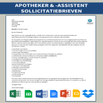 Apotheker Sollicitatiebrief gratis en premium templates