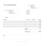 Blank Work Company Invoice gratis en premium templates