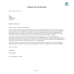 template topic preview image Simple Job Interview Rejection Letter