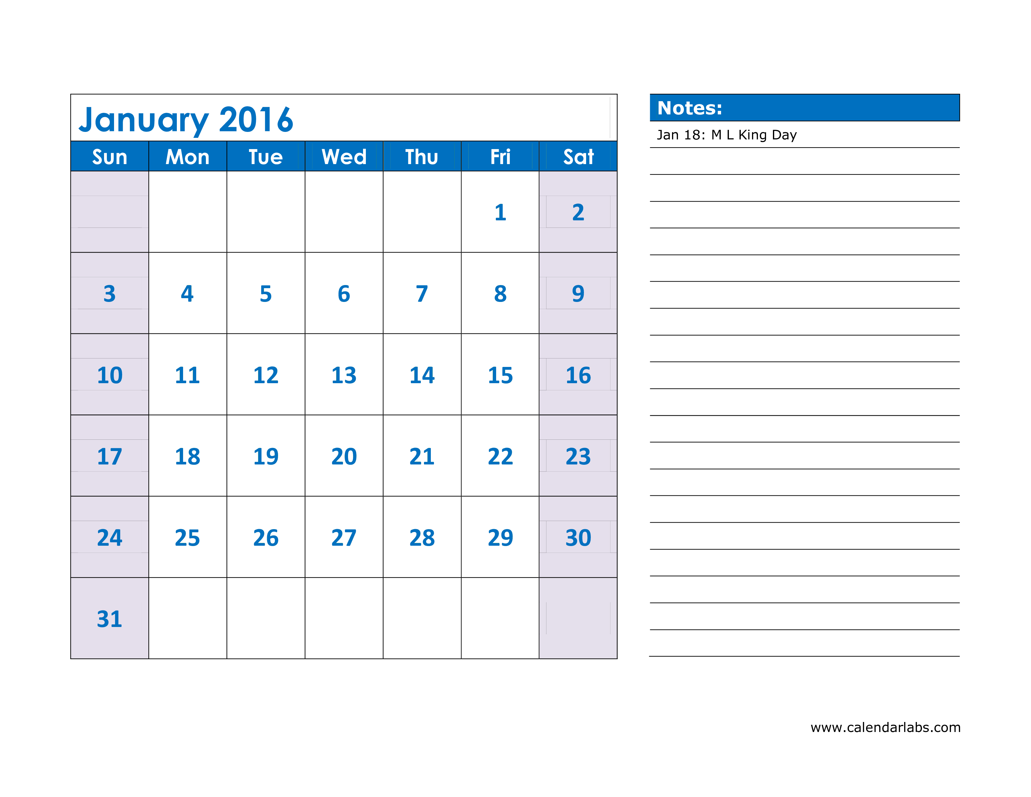 monthly calendar pages template