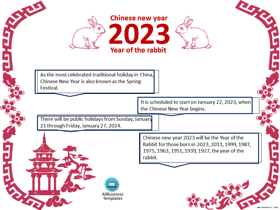2023 Chinese new year social media post 模板