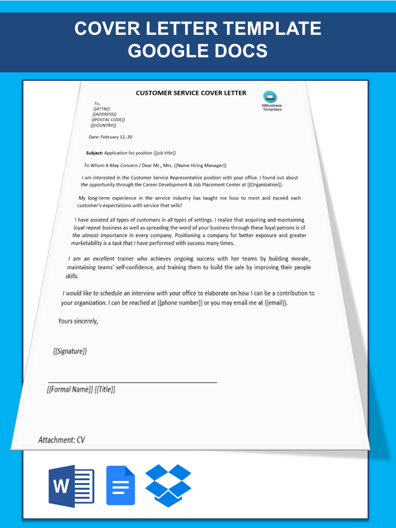 cover letter template google docs voorbeeld afbeelding 