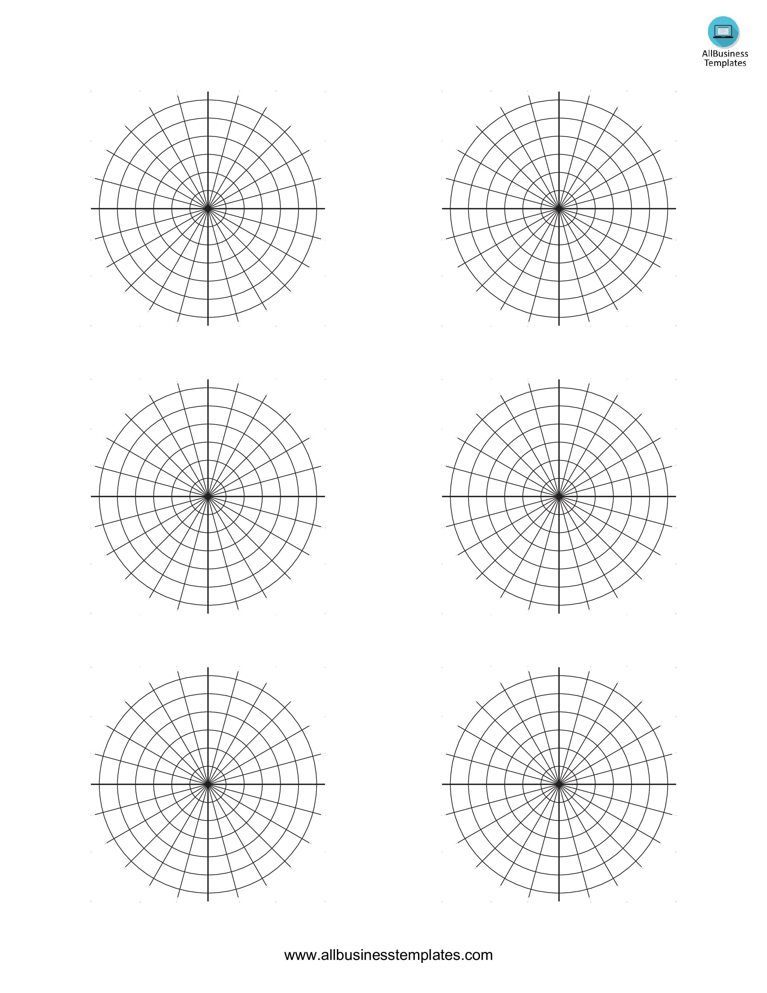 Printable polar graph paper 模板