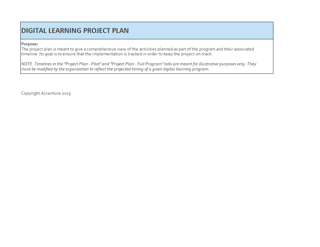 project planning template modèles