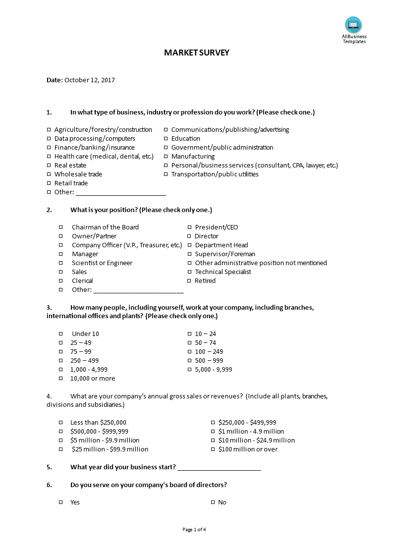 market survey_b2b template