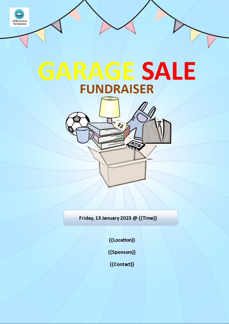 garage sale poster plantilla imagen principal