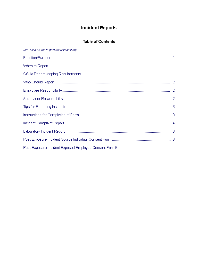 employee accident incident report template