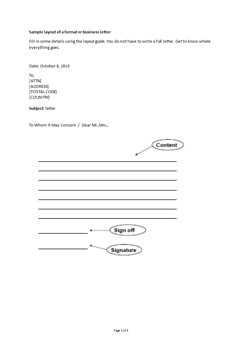 Kostenloses Business Letter Formal Format