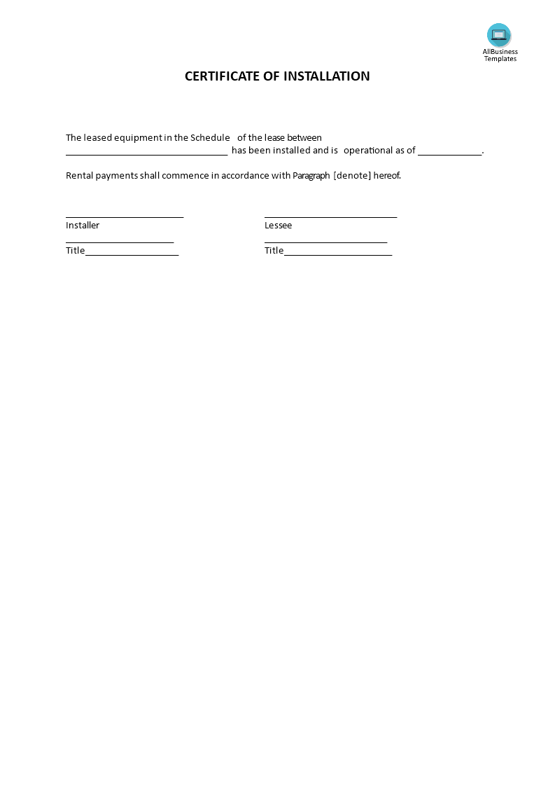 installation-certificate-template