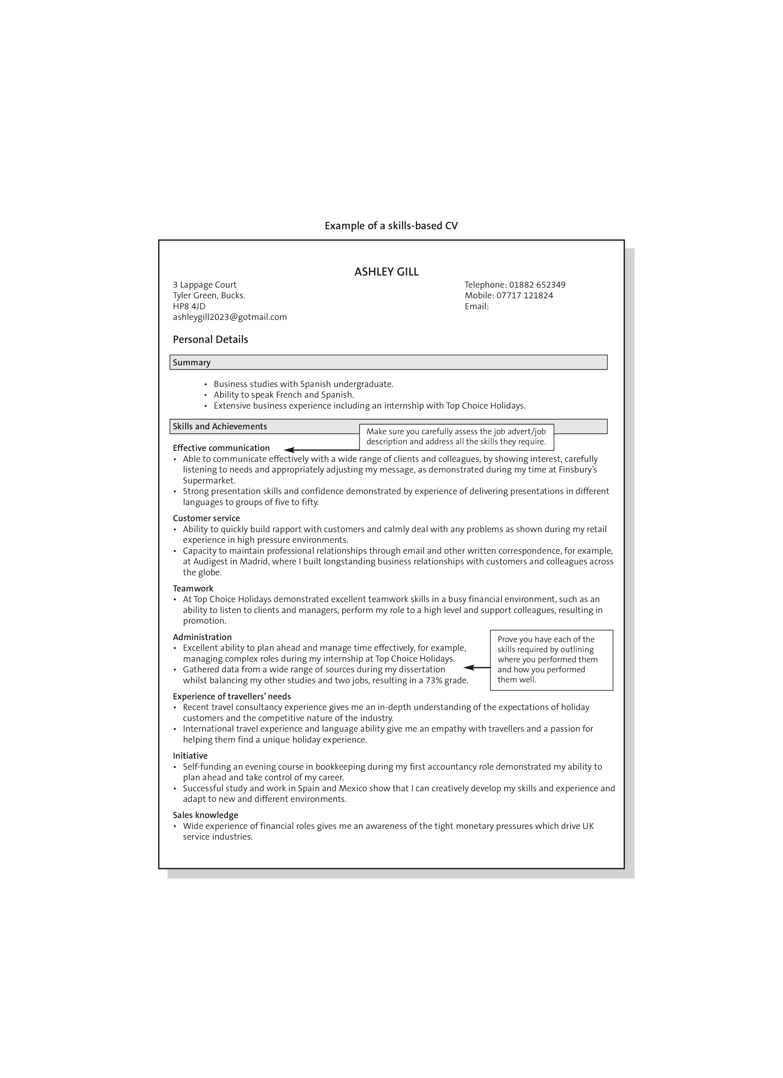 professional resume skills modèles