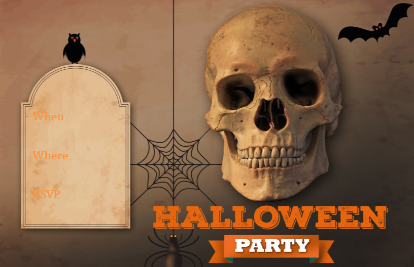 halloween invitation party template template