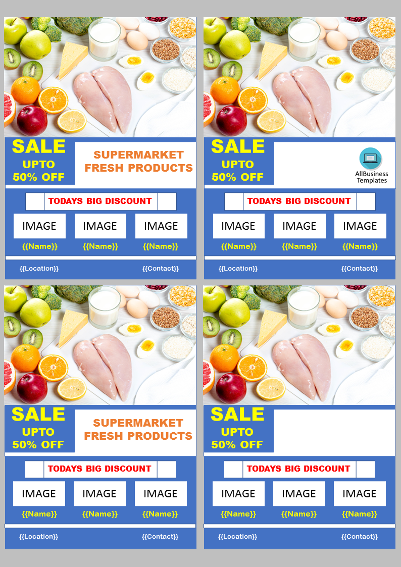 supermarket weekly flyer voorbeeld afbeelding 