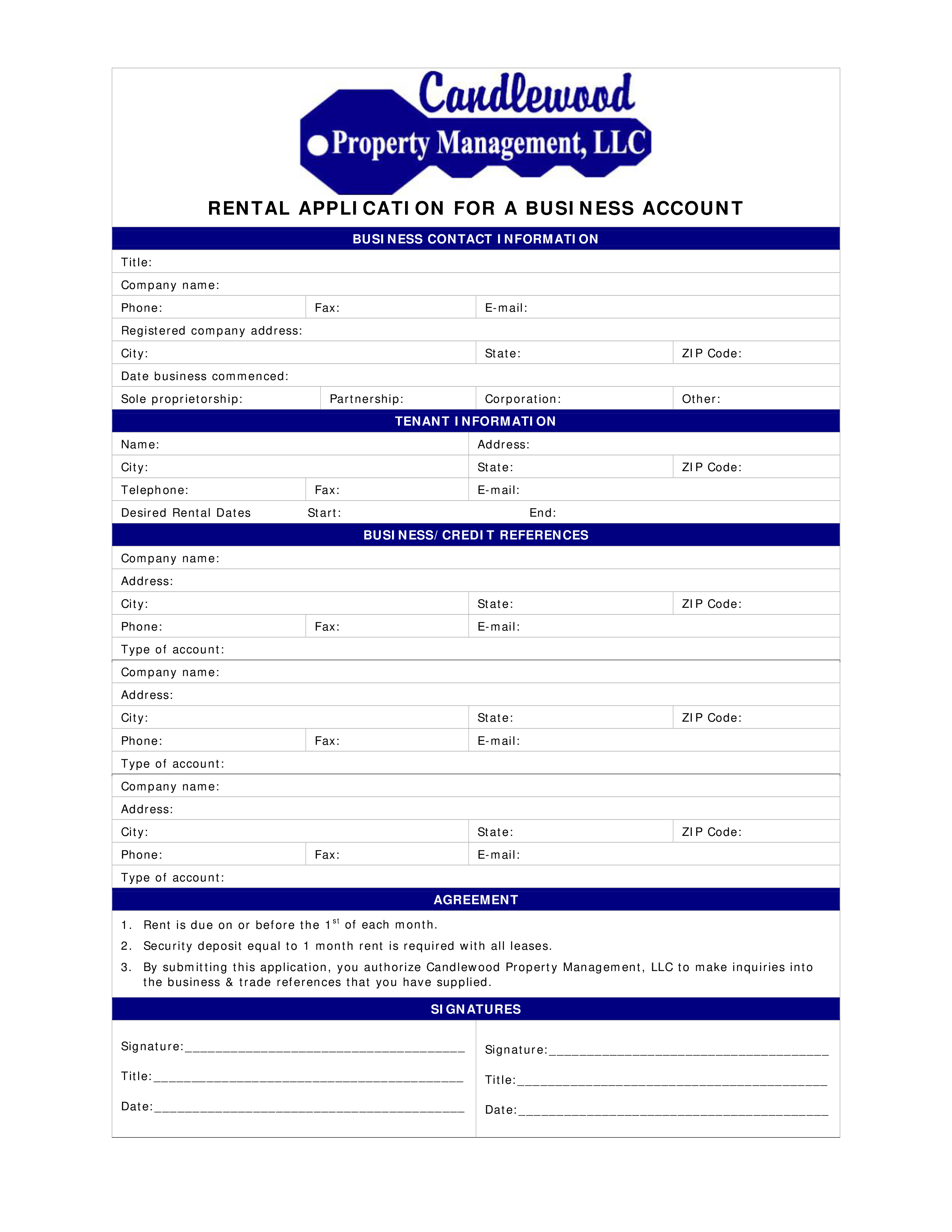 business rental application plantilla imagen principal