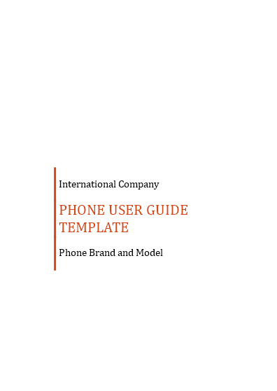 Professional User Manual template main image