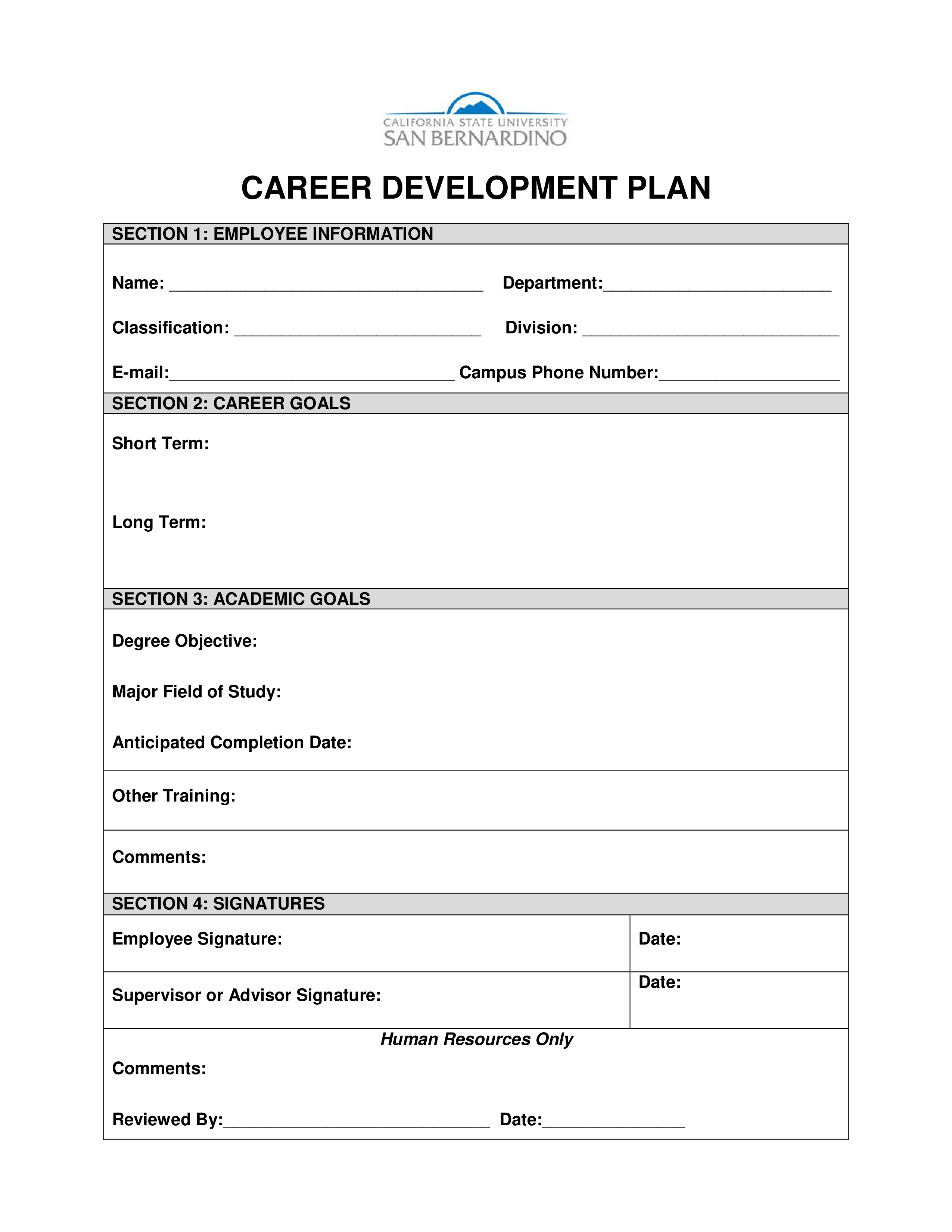 Career Plan Template Hot Sex Picture