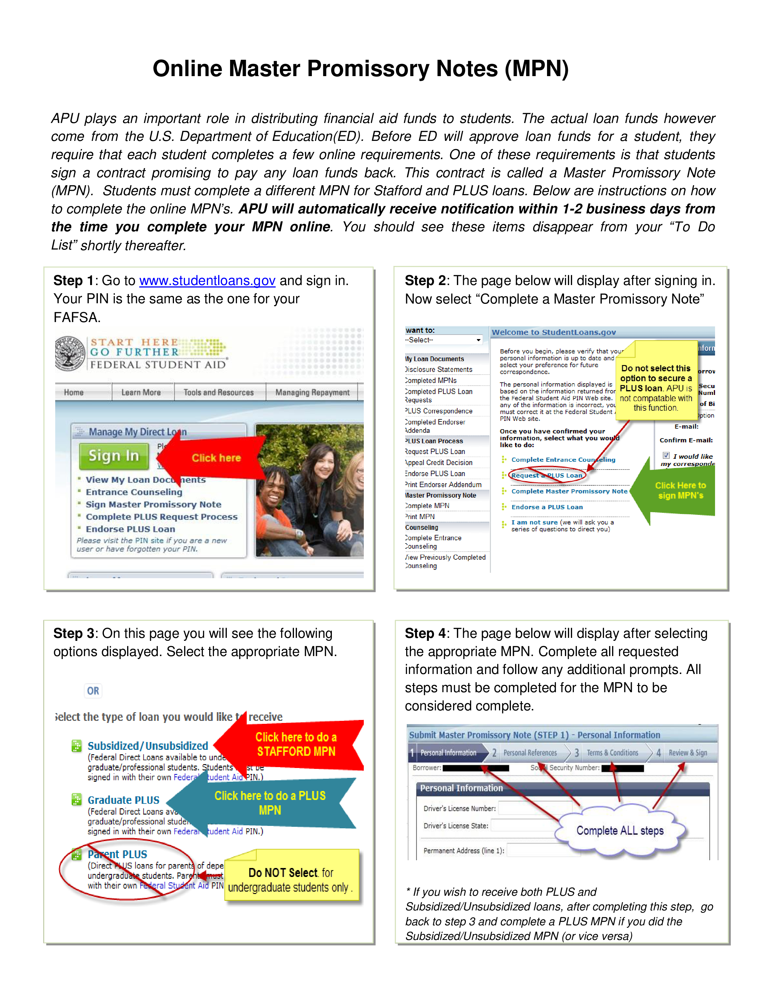 Online Master Promissory Note main image