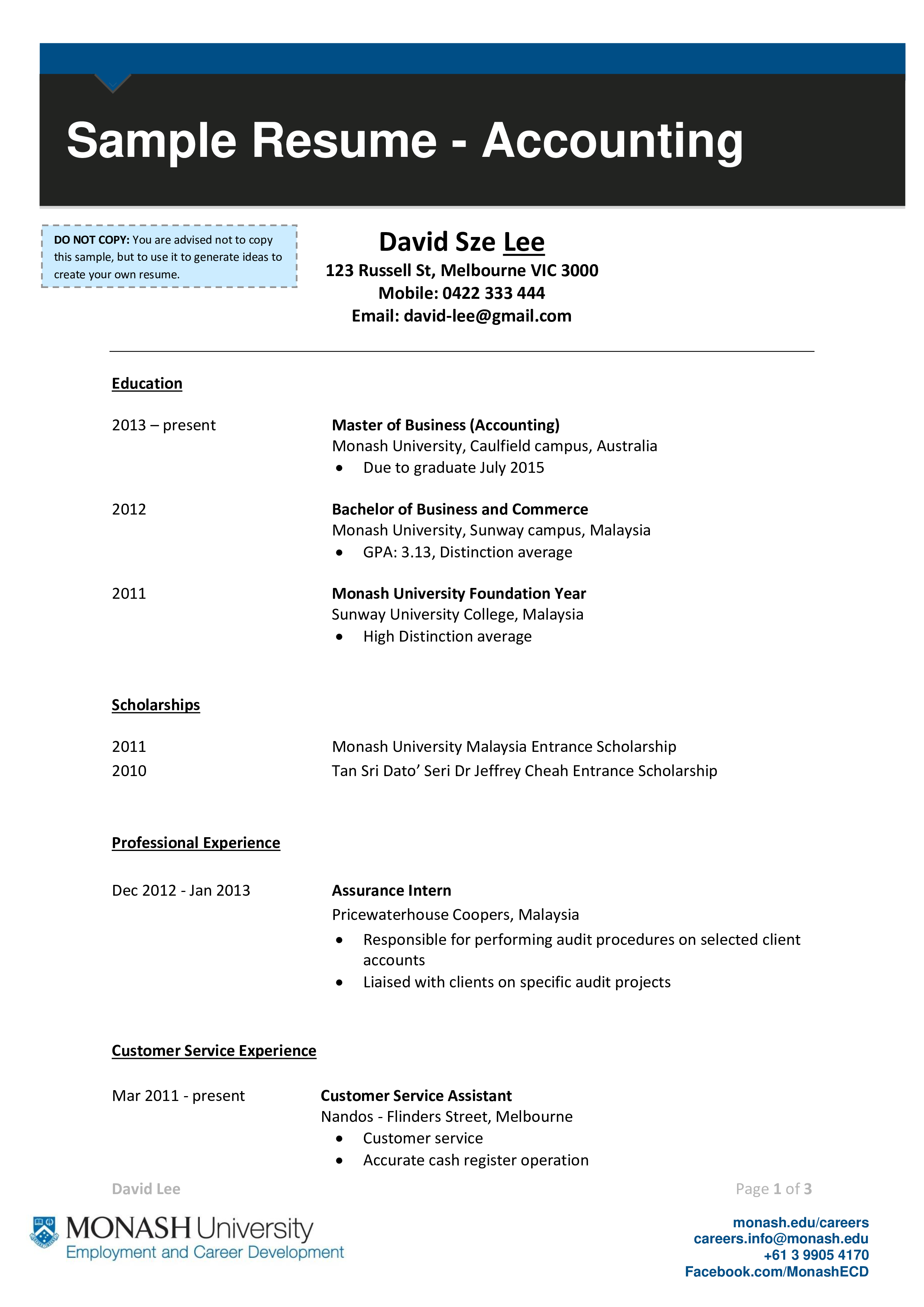 sample accounting graduate voorbeeld afbeelding 