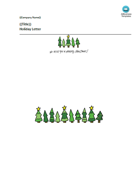 Christmas Tree Letter | Templates at allbusinesstemplates.com