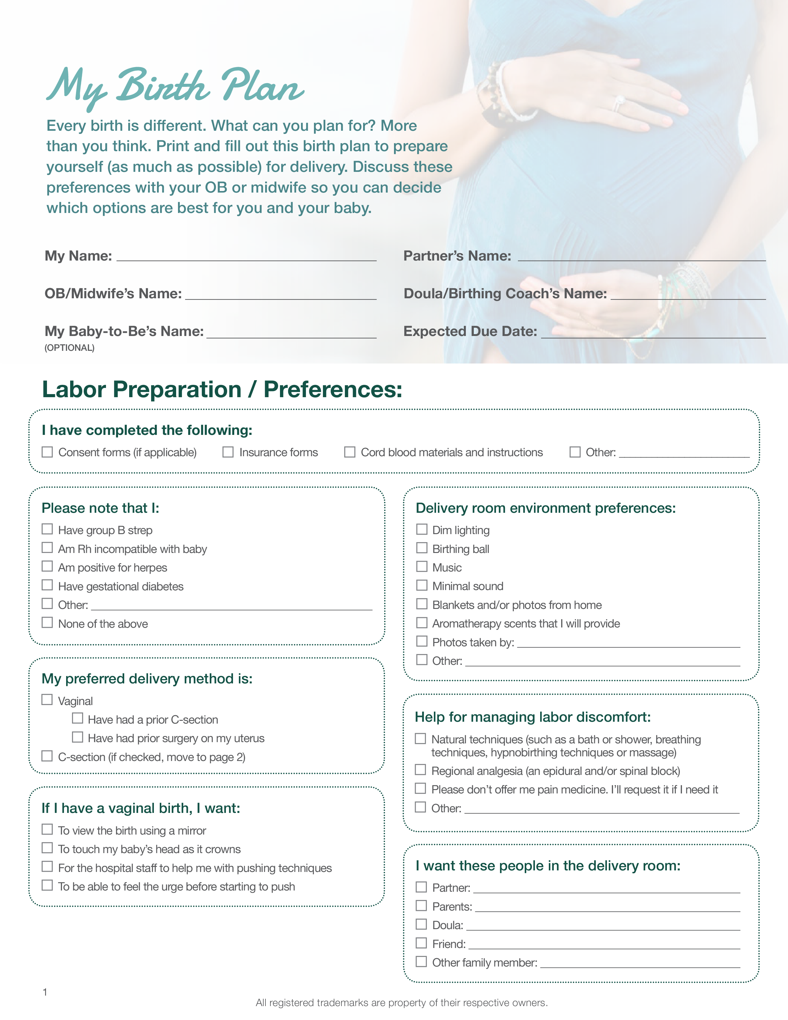 Gratis Baby Geboorte Plan