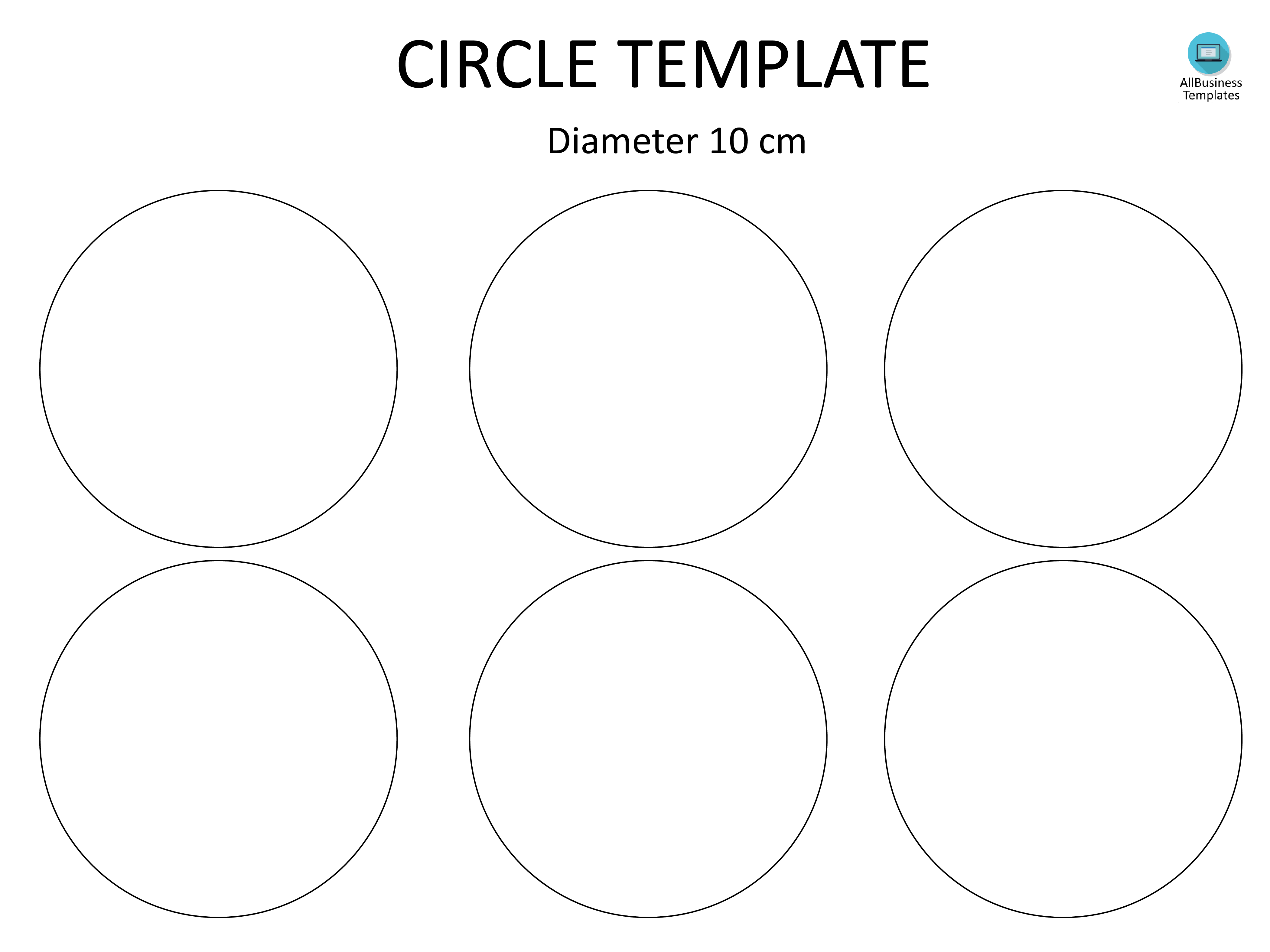 Circle template with 10cm diameter Templates at