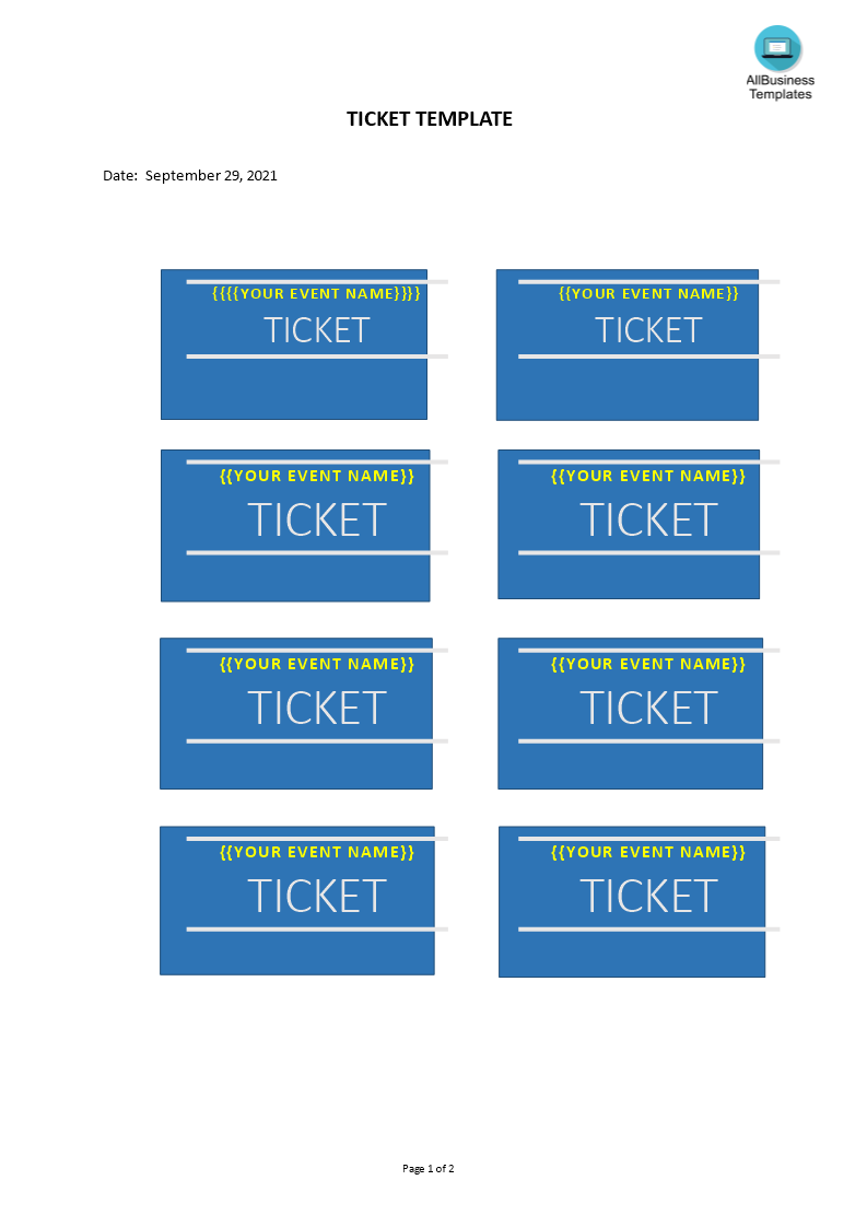 Ticket Template main image
