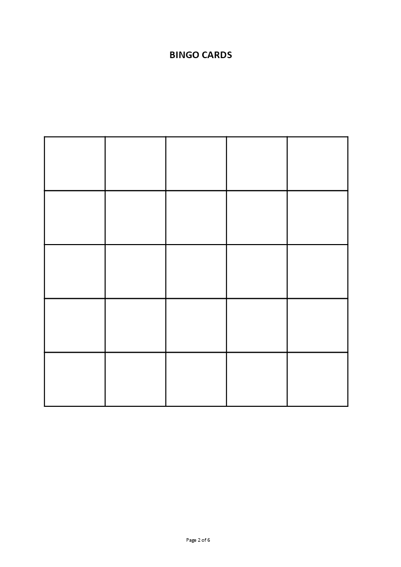 printable bingo card modèles