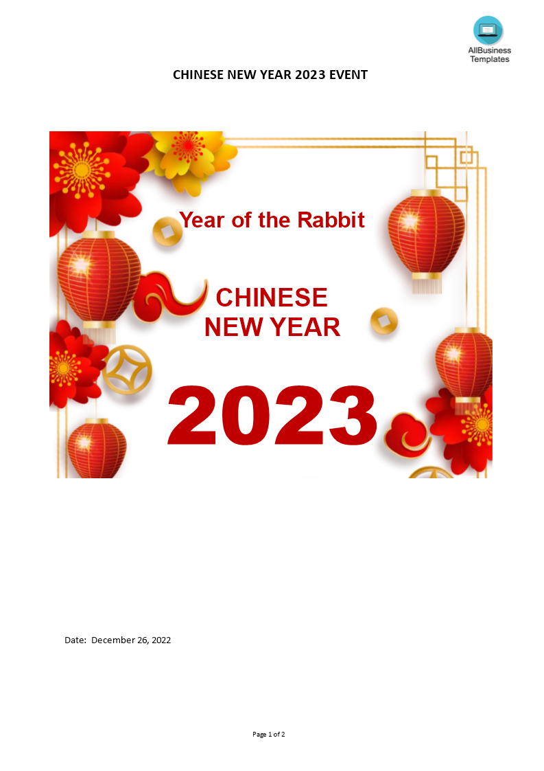 chinese new year 2023 template