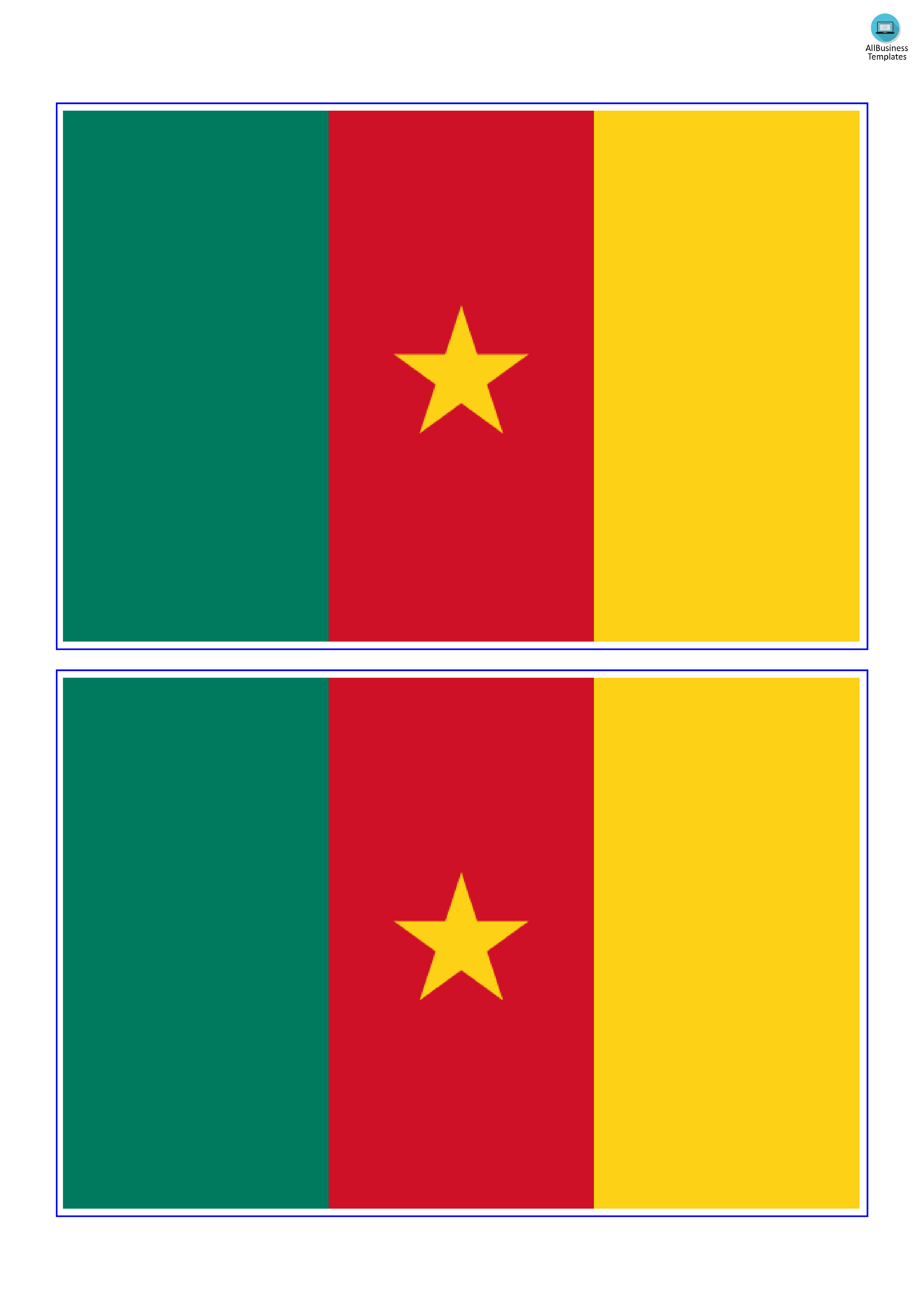 cameroon flag template