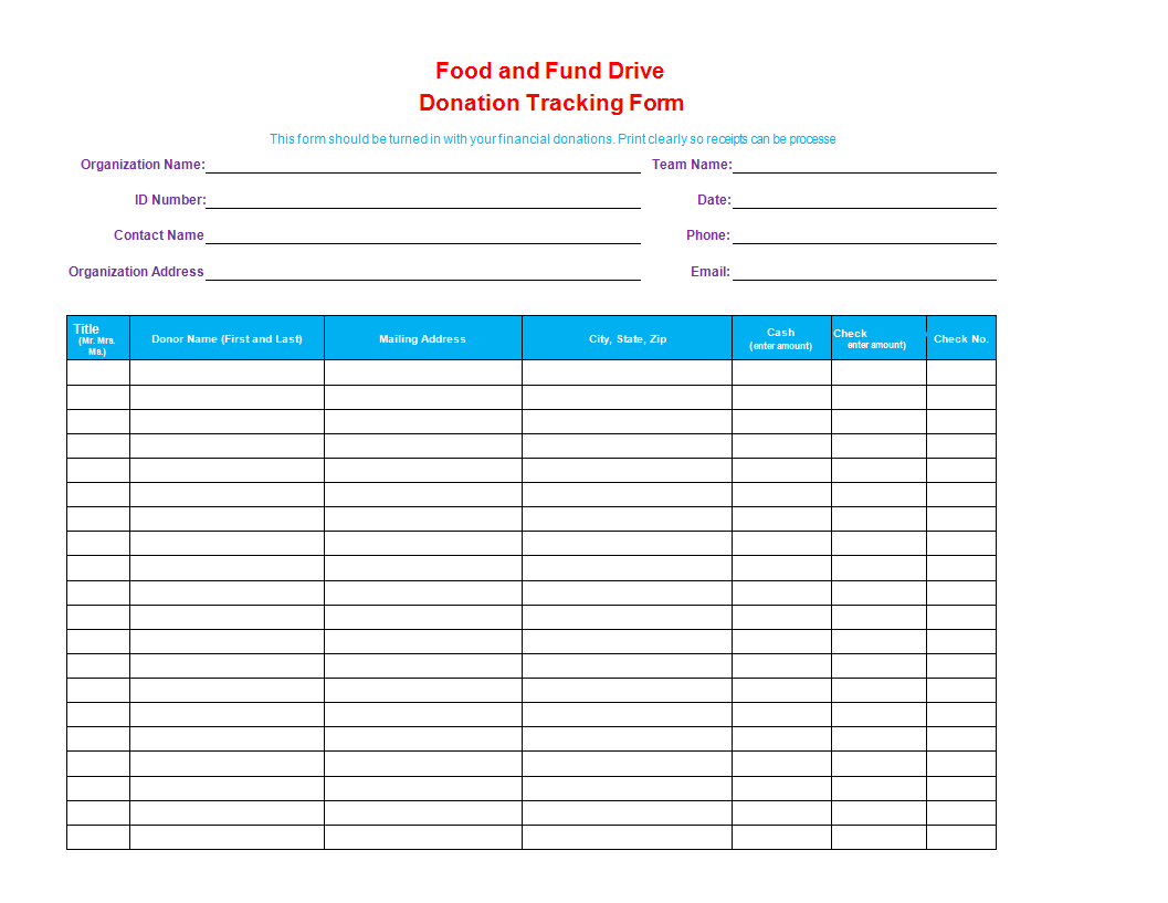 donation tracker worksheet excel voorbeeld afbeelding 