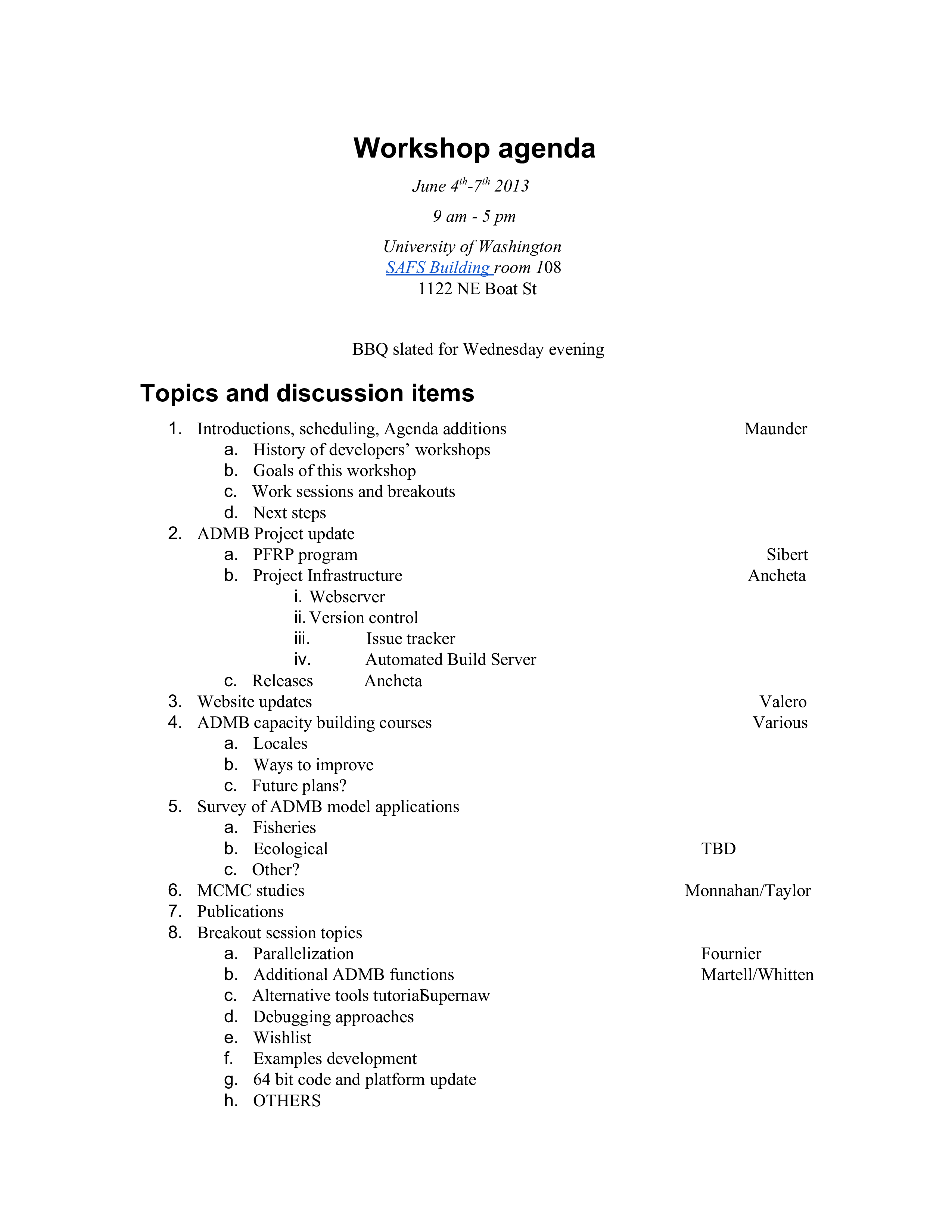 Team Buildingworkshop Agenda 模板