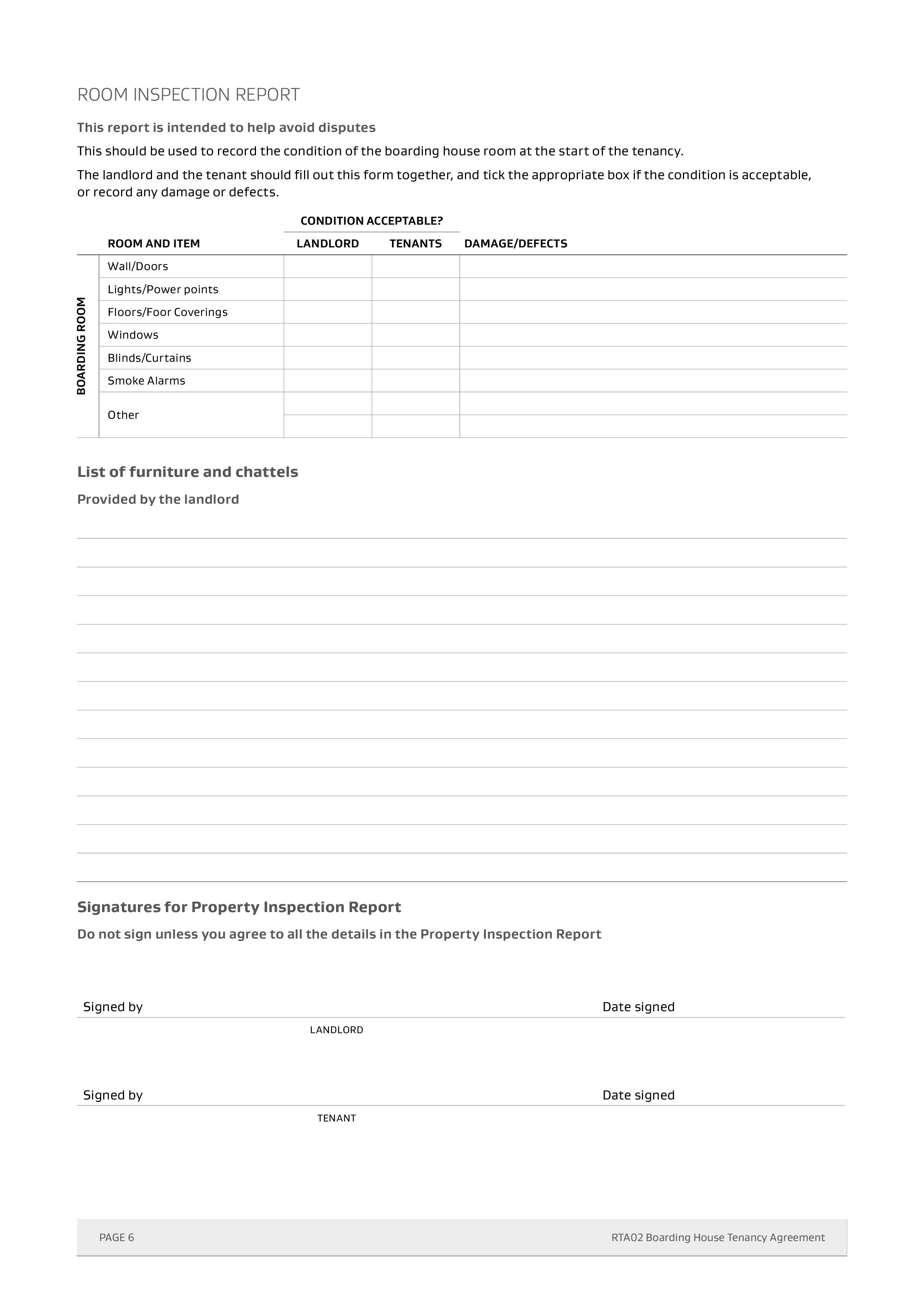 student house rental contract incl room inspection voorbeeld afbeelding 