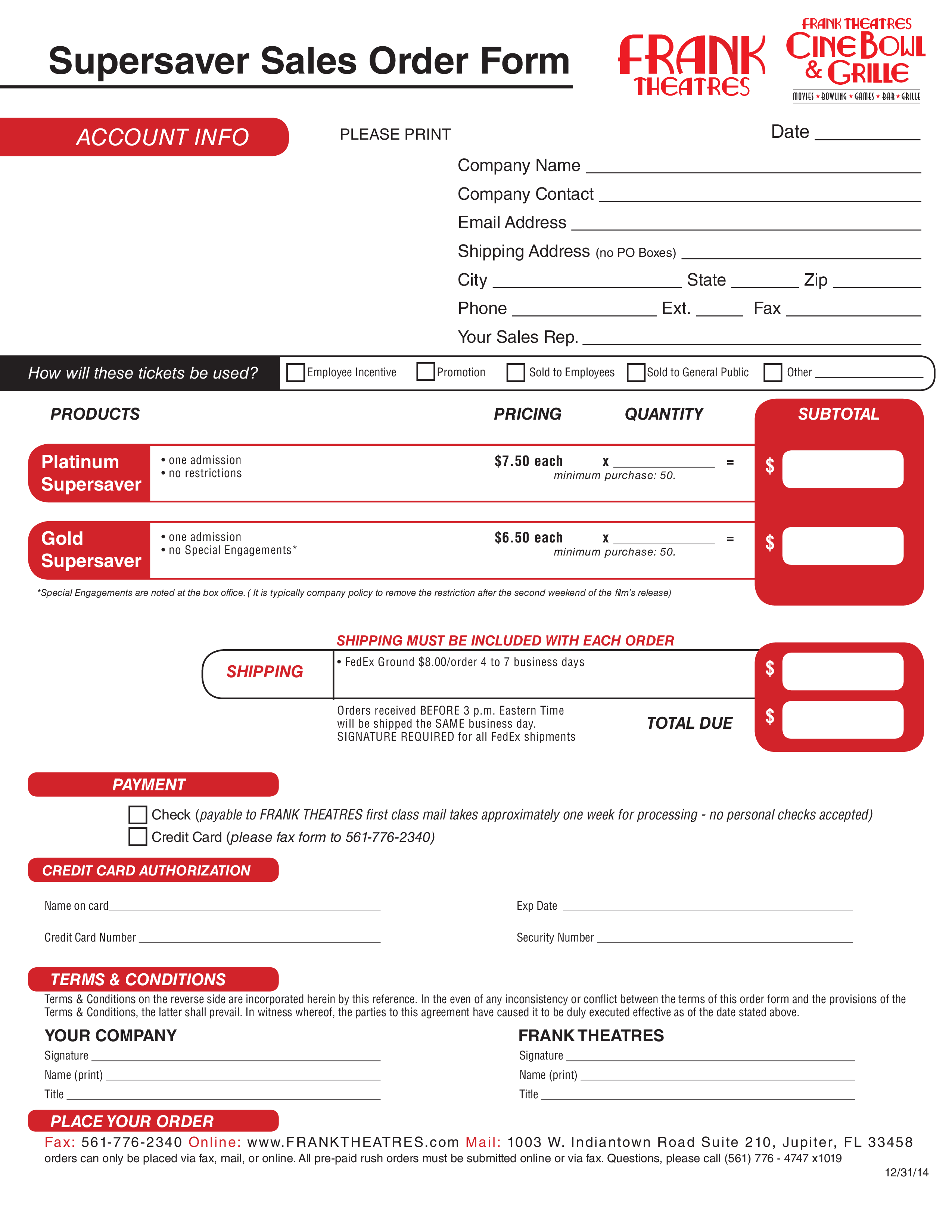 super saver sales order form sample voorbeeld afbeelding 