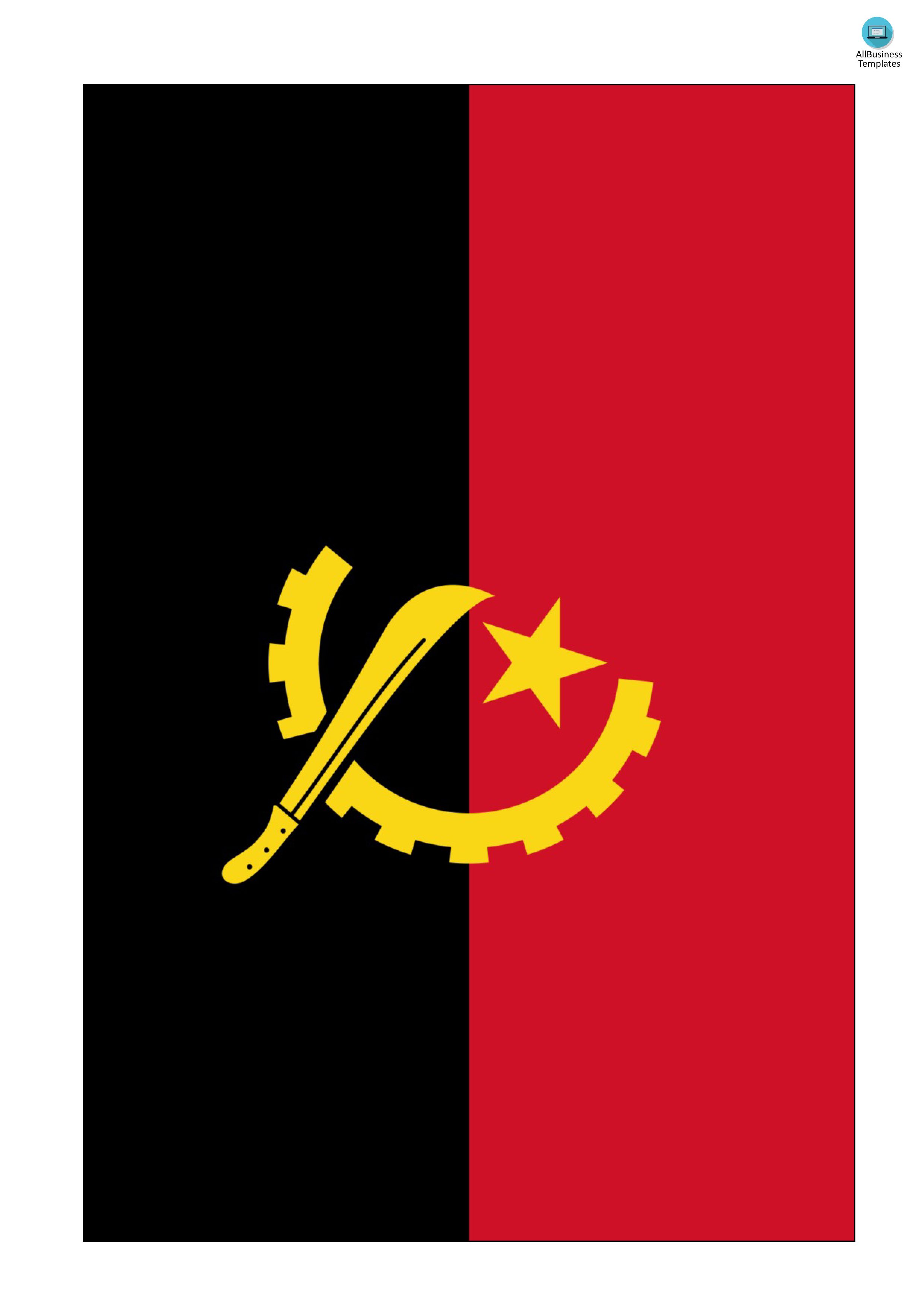 angola flag Hauptschablonenbild