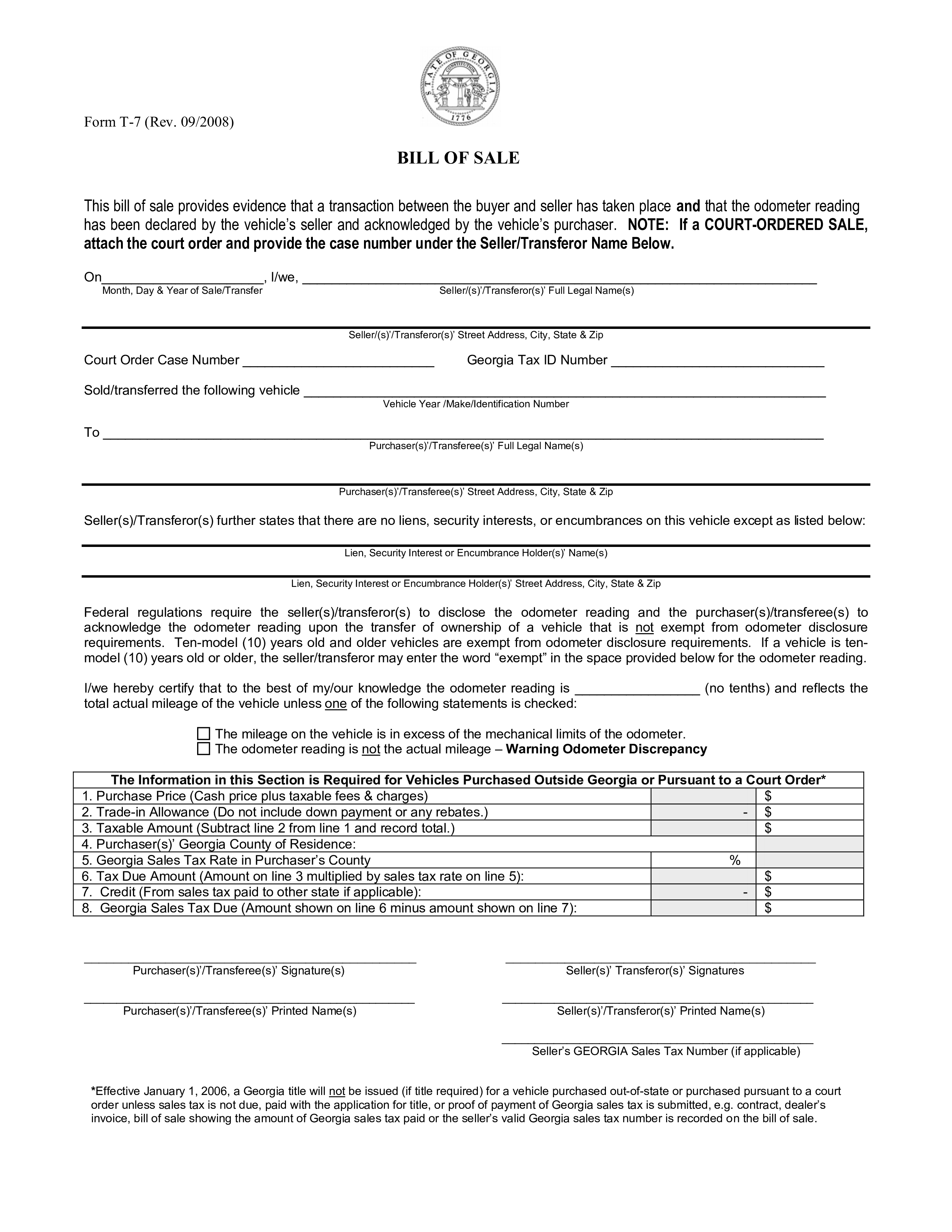 furniture bill of sale modèles