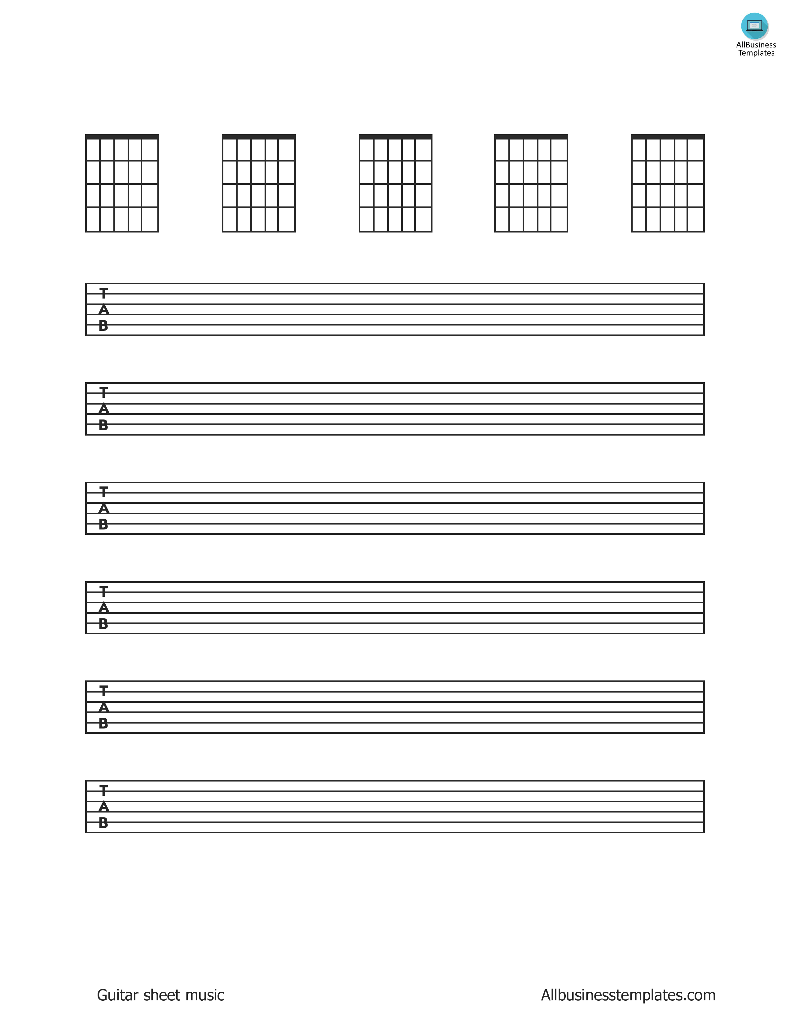 guitar sheet music sheets template