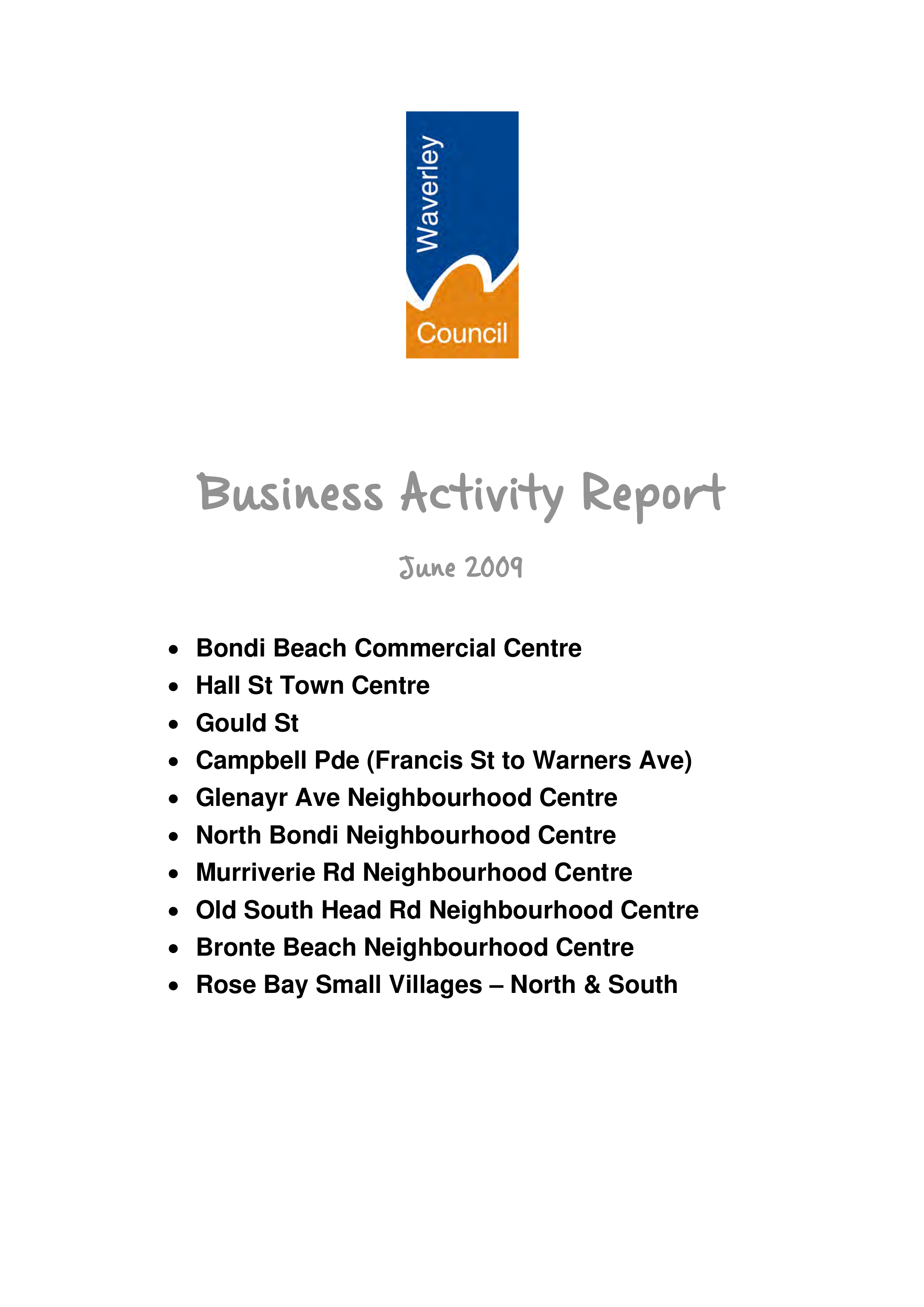Retail Business Activity Report 模板