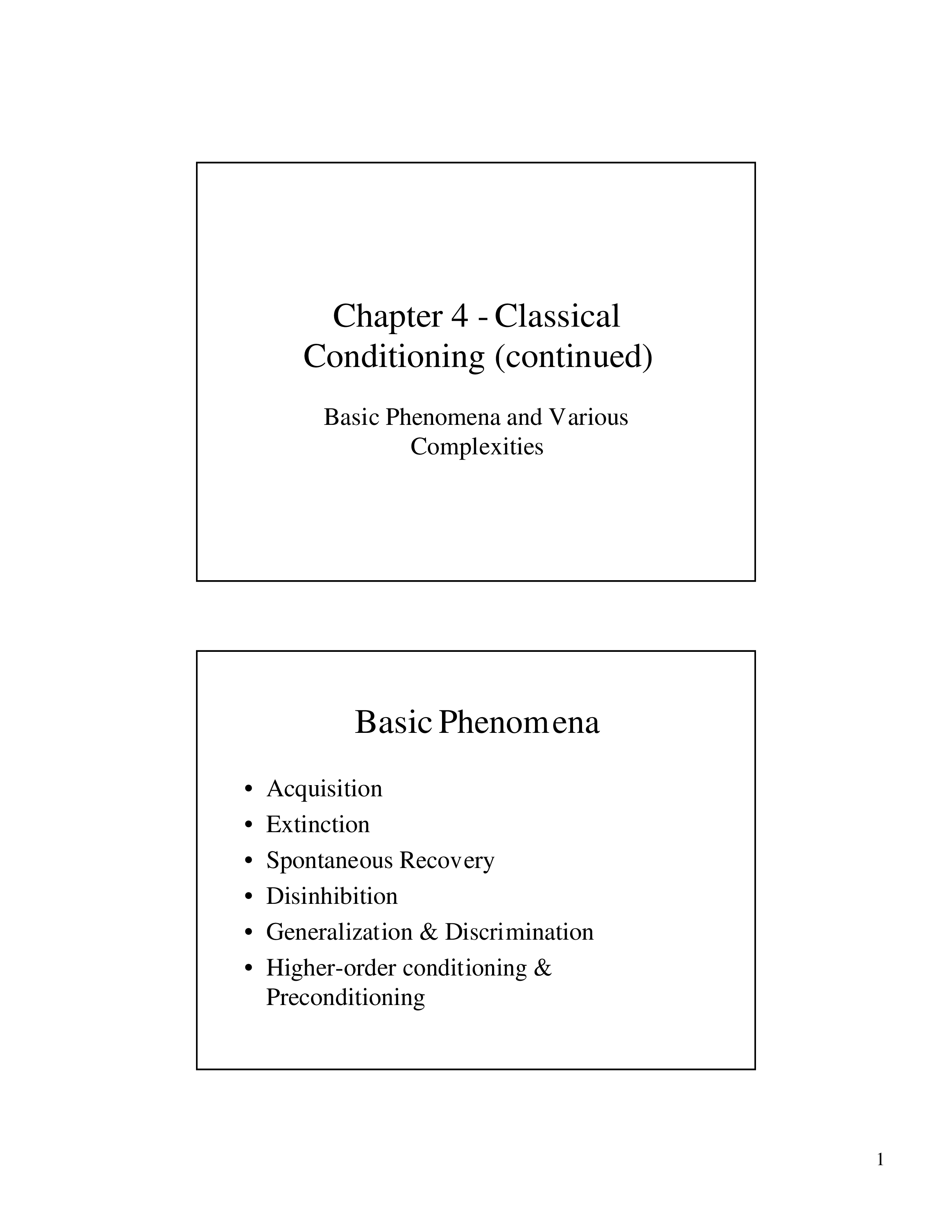 higher order conditioning modèles