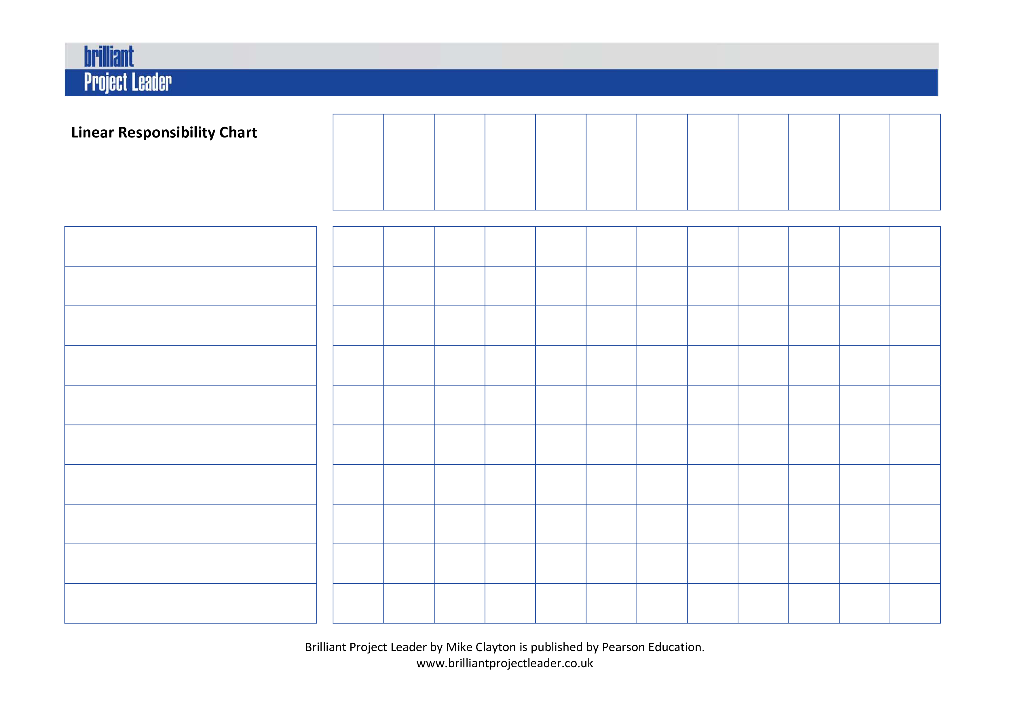 linear responsibility chart template