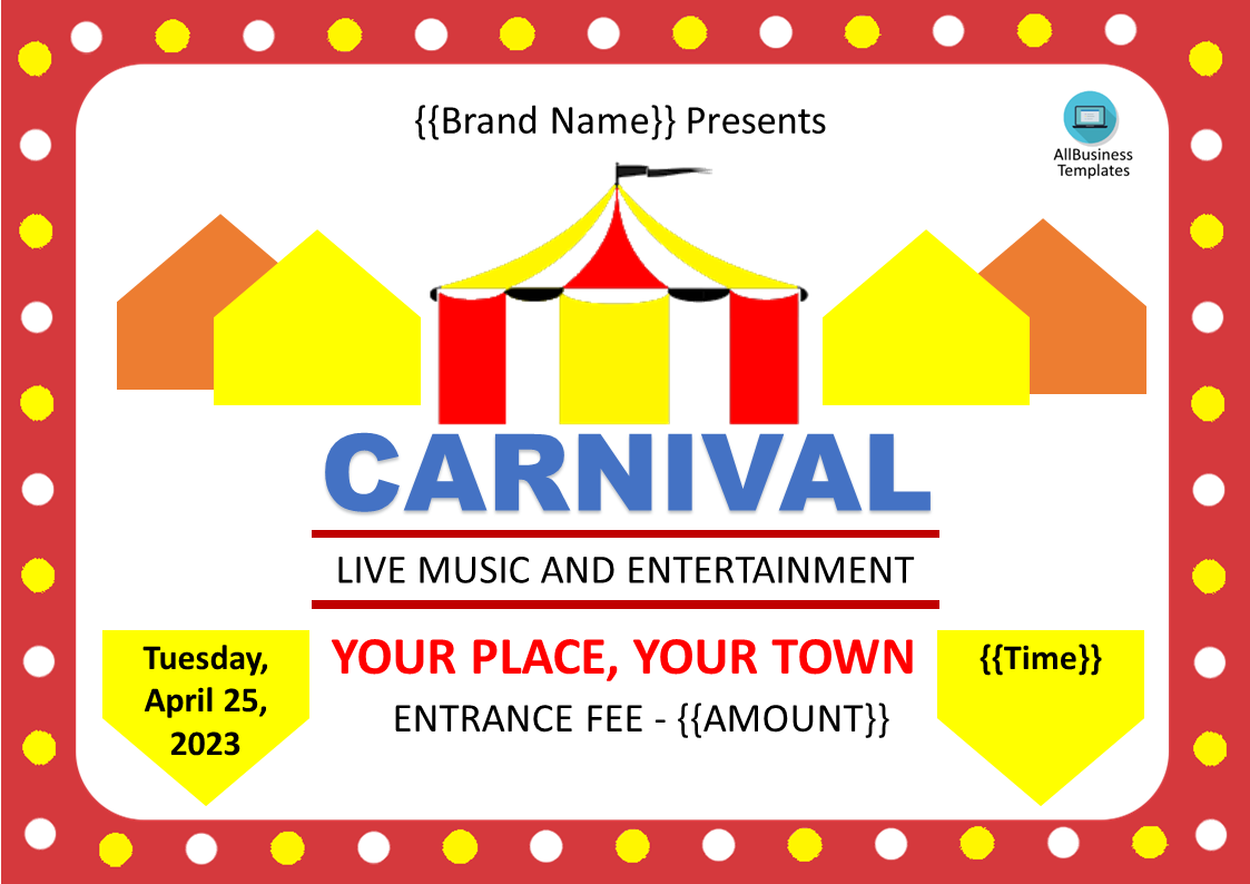 carnival powerpoint template Hauptschablonenbild
