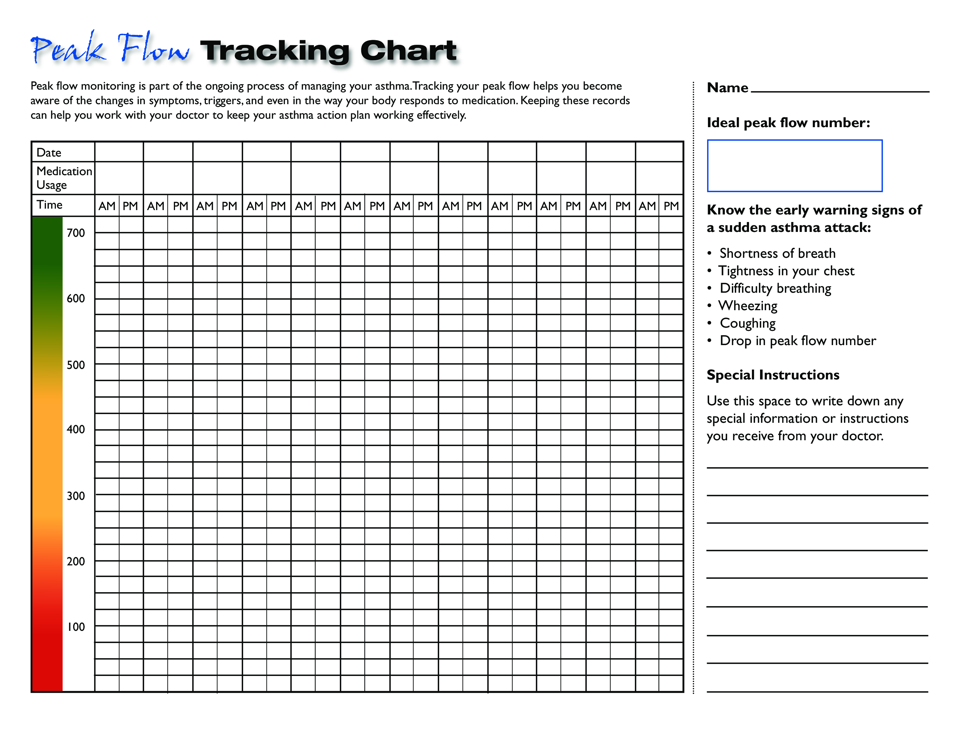 Doctor Charts Printable