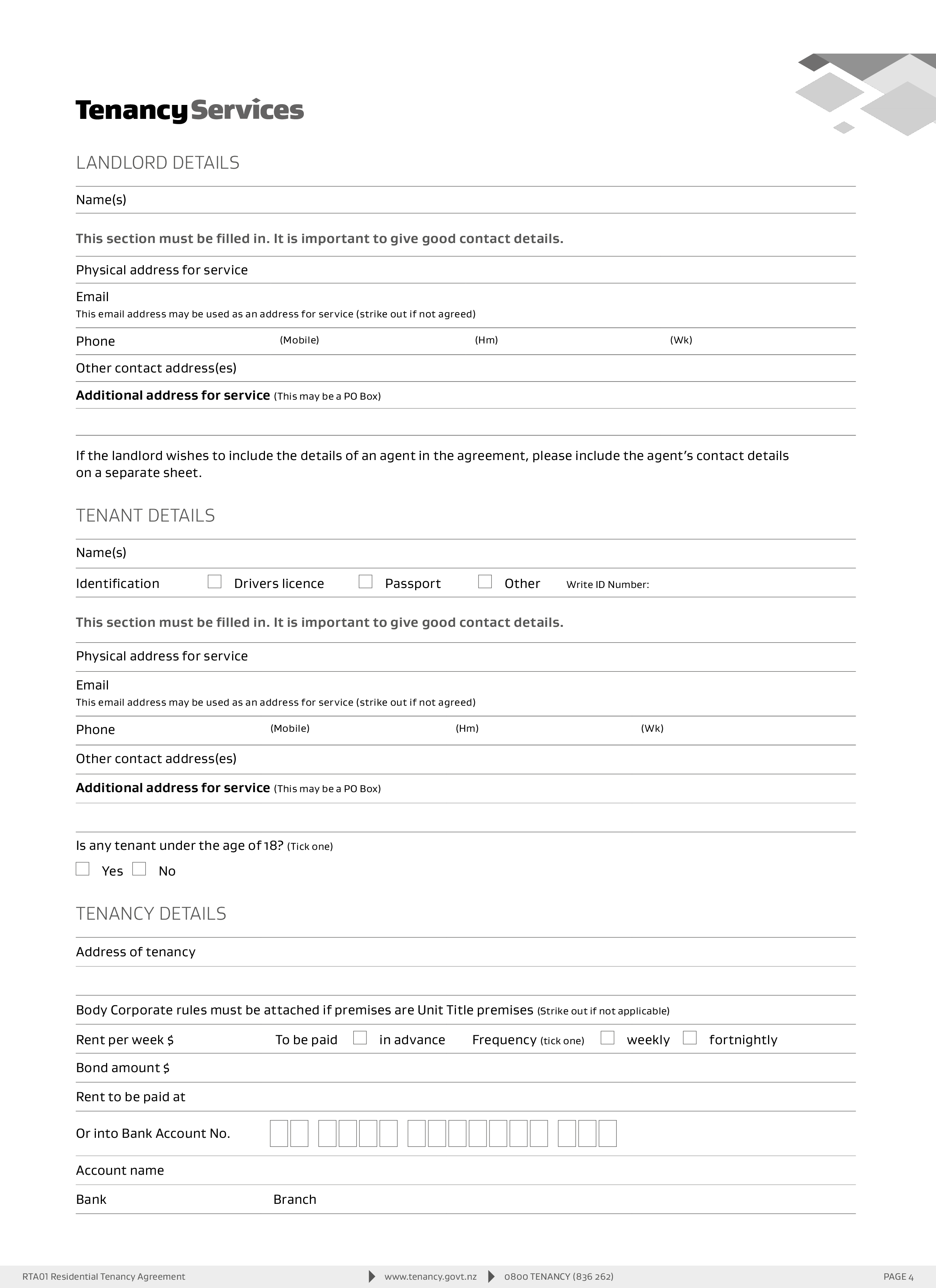 libreng Residential Tenancy Agreement template