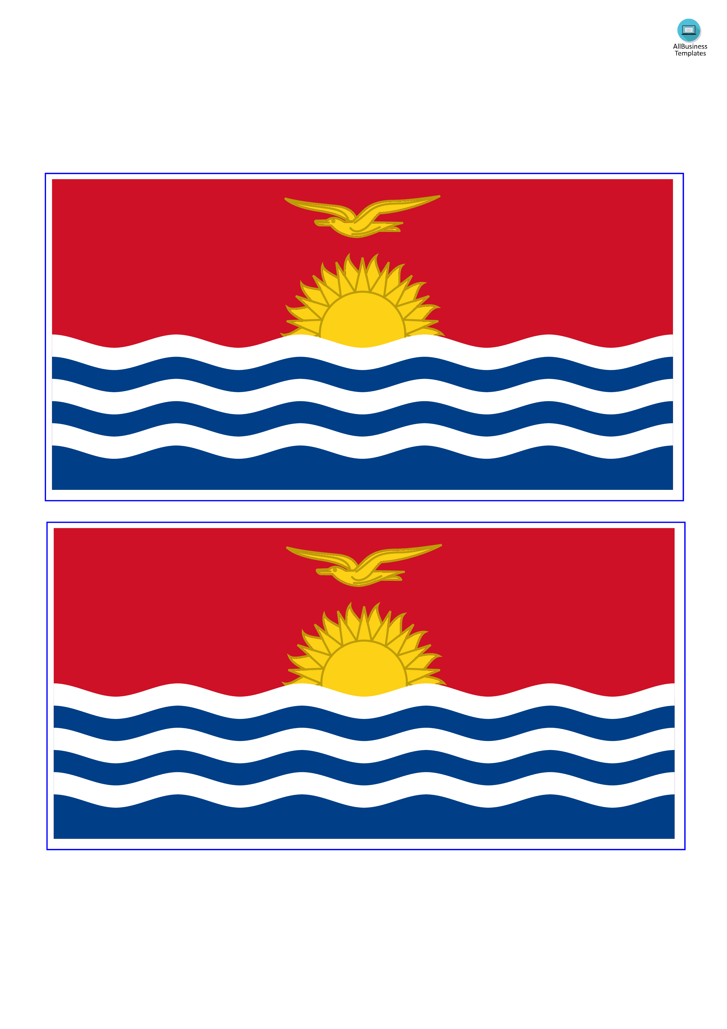 kiribati flag template