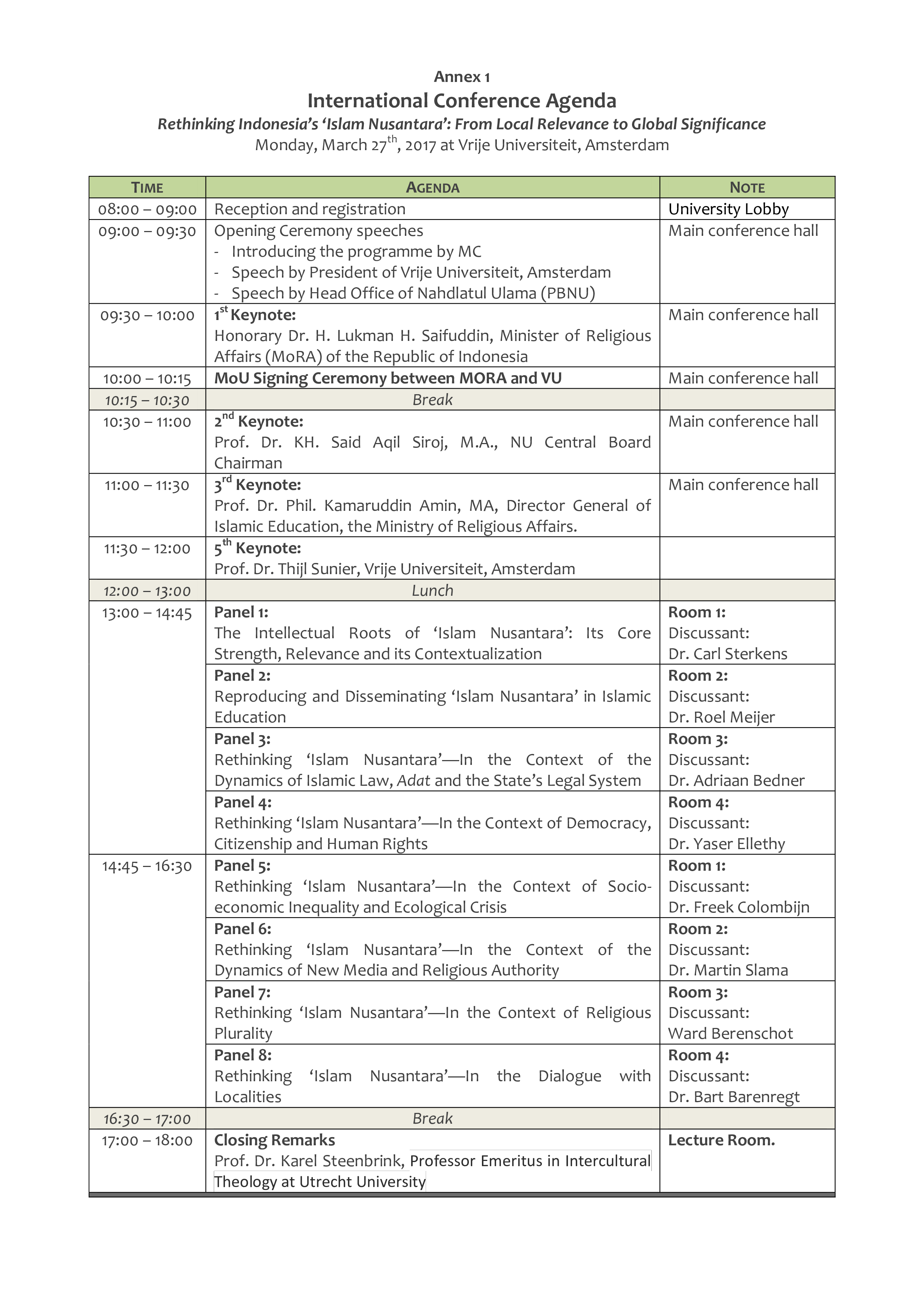 International Conference Agenda Sample Templates At