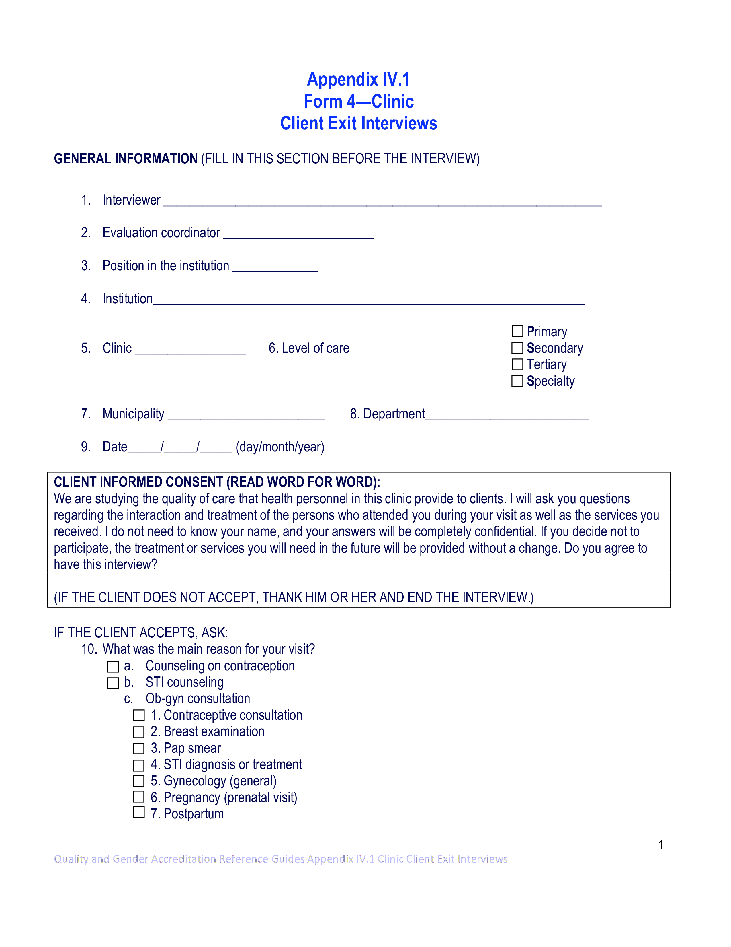 client exit interview template