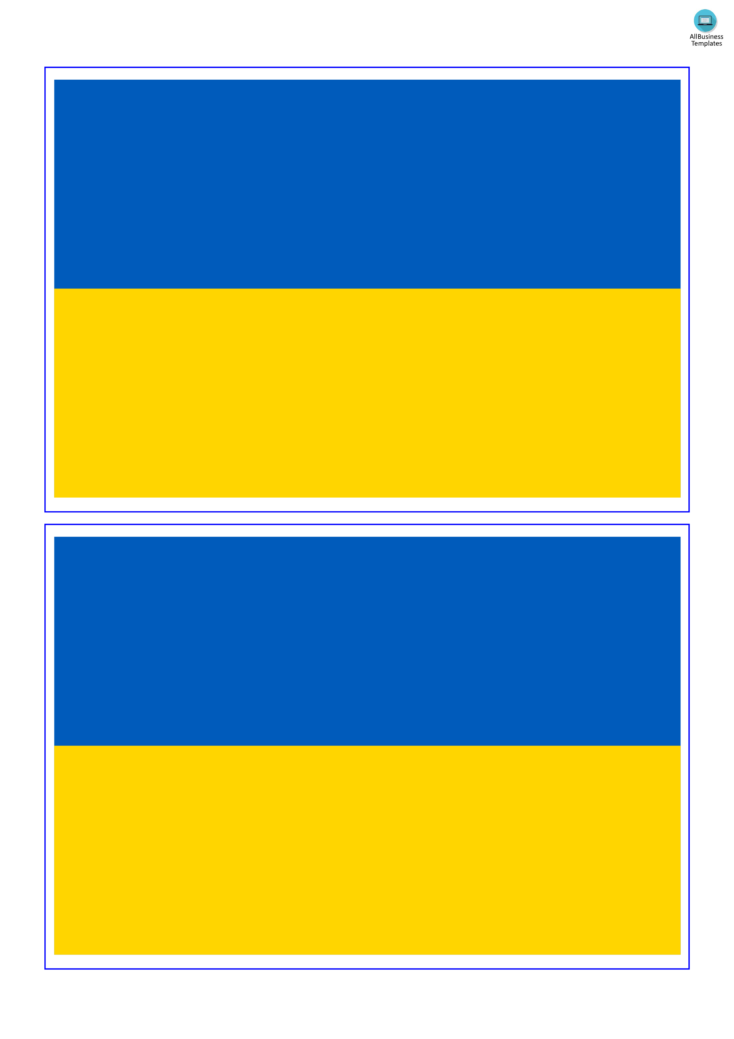 Ukraine Flag 模板