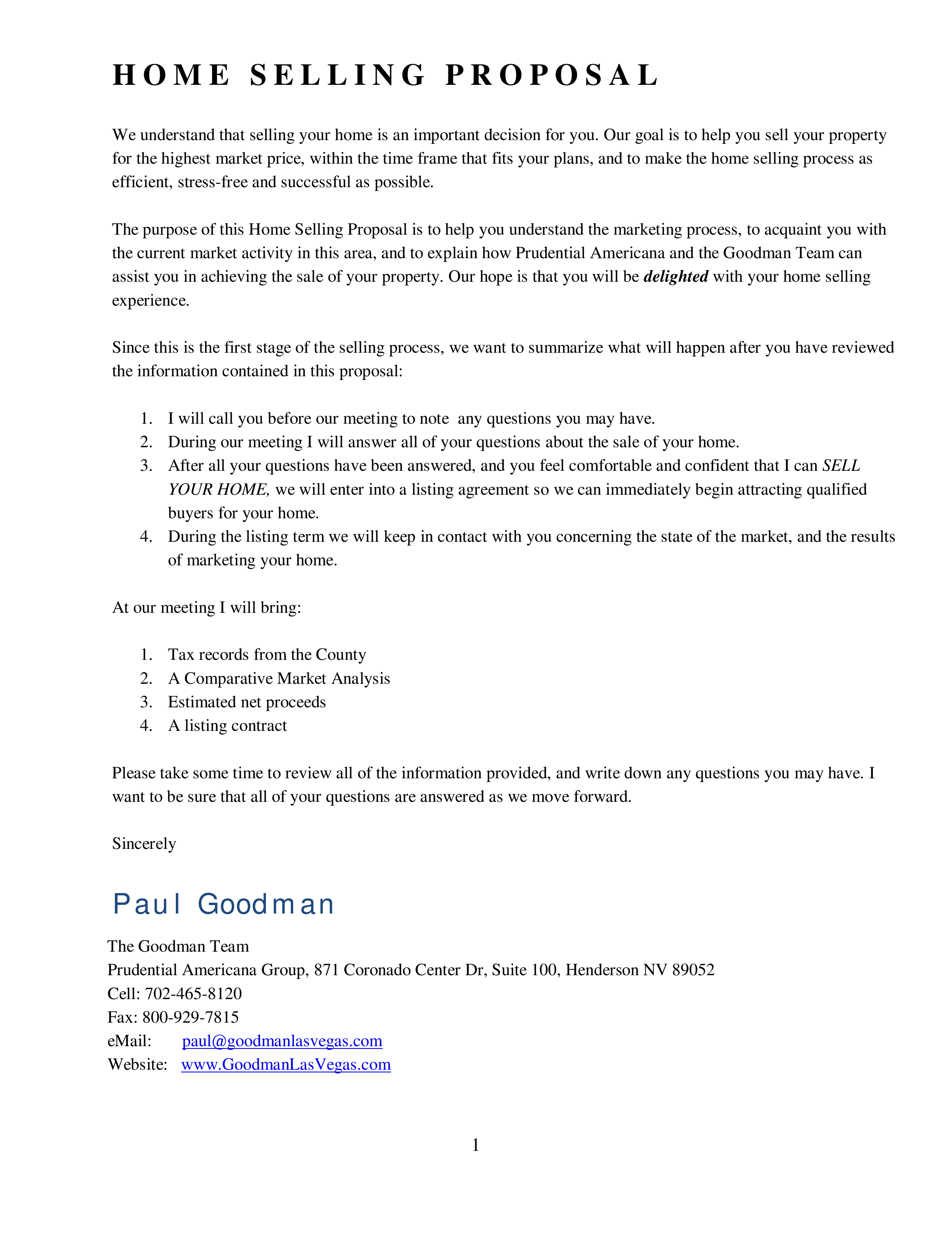 property sales proposal template